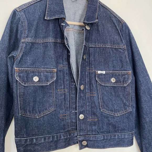 Vintage Guess Denim Jean Buckle Back Trucker - Picture 3 of 6